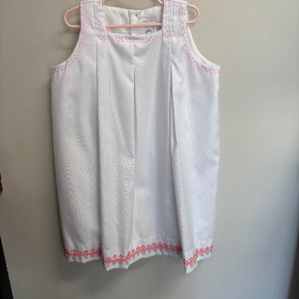 The Proper Peony White and Pink Embroidered Dress size 6